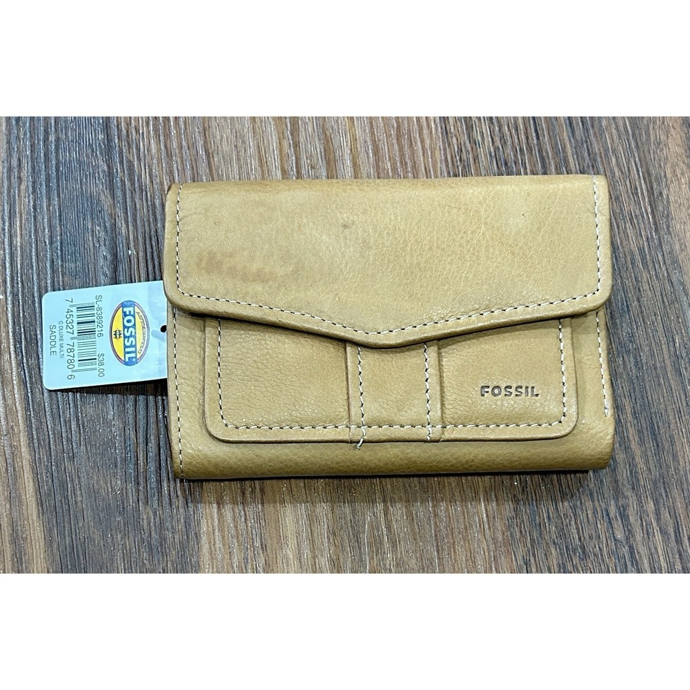 FOSSIL Maddox Multi-function Saddle Leather Wallet SL-8389216 New With Tags